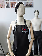 Фартух з логотипом до 10 см Jackson Canvas Чорний | Вишивка, фото 10