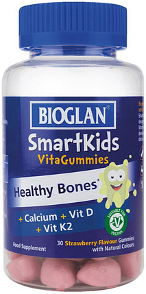 Мінерали для кісток та зубів для дітей желейки Bioglan SmartKids Healthy Bones 30 gummies, фото 1
