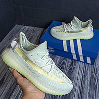 Adidas Yeezy Boost 350 белые с зеленым кроссовки адидас изи буст кросовки кросівки адідас