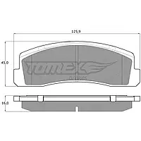 Тормозная колодка дисковая передняя ВАЗ 2121 Tomex (TX 12-16)