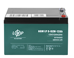 Тяговий олив'яно-кислотний акумулятор Logic Power LP 6-DZM-12 Ah — під Болт М5