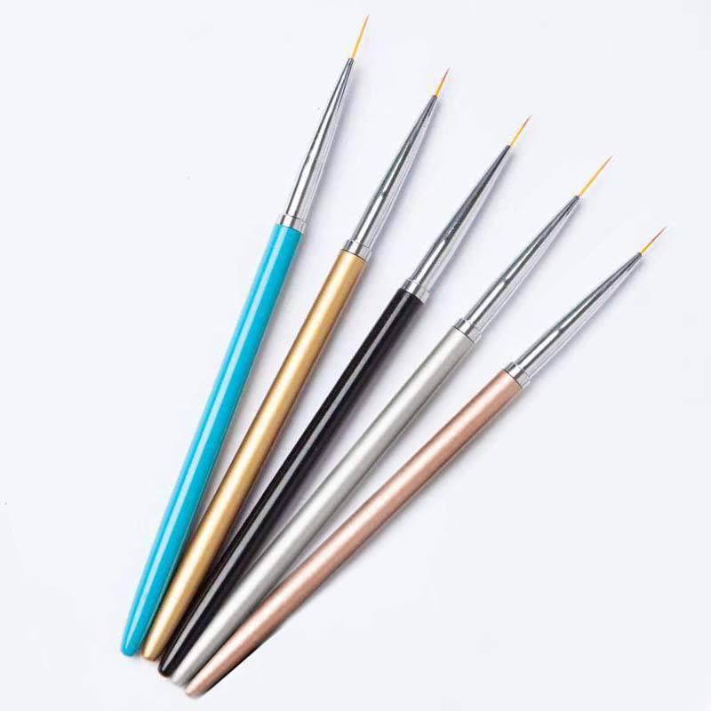 Набір пензлів для розпису нігтів тонкий лайнер , 5 штук/уп.