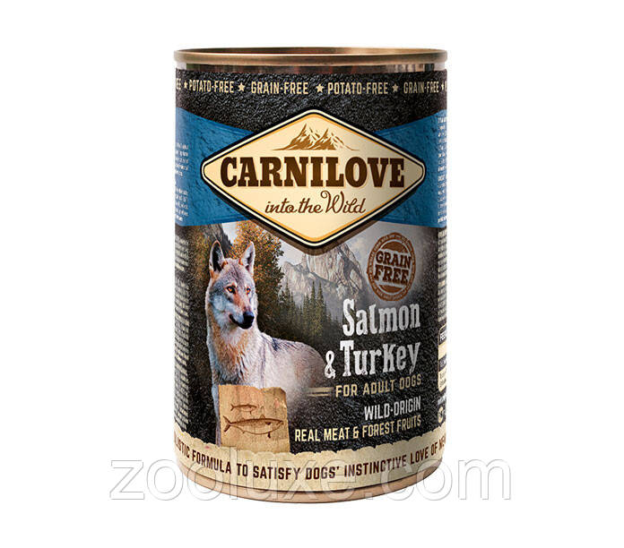 Carnilove Salmon&Turkey 400 г/Канілав Лосось і Індичка корм для собак у консерві