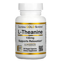 California Gold Nutrition L-Theanine 100 mg 60 капсул EXP