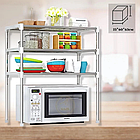 Стелаж над мікрохвильовою піччю на 3 полиці., фото 3