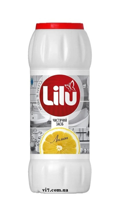 Засіб чистячий порошкоподібний Лимон Lilu 500г