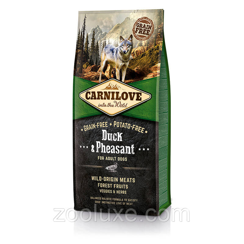 Carnilove Duck & Pheasant 1,5 кг / Карнілав Качка та Фазан сухий корм для собак