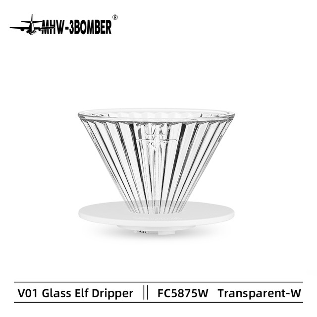 Пуровер Elf Glass MHW-3Bomber Стеклянный Белый