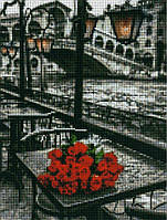 Алмазна мозаїка "Рози на столі" 30*40 см OSG 003