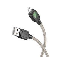 Кабель HOCO U124 USB AM to lightning silicone 2,4A 1.2m чорний