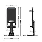 Настільна підставка для телефону S701, Чорна / Тримач для телефону / Підставка під телефон на стіл, фото 9
