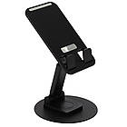 Настільна підставка для телефону S701, Чорна / Тримач для телефону / Підставка під телефон на стіл, фото 4