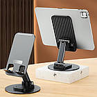 Настільна підставка для телефону S701, Чорна / Тримач для телефону / Підставка під телефон на стіл, фото 3