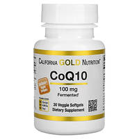 California Gold Nutrition CoQ10 100 mg 30 рослинних капсул EXP