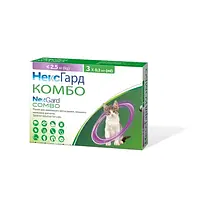 Капли Boehringer Ingelheim NexGard Combo против паразитов для кошек до 2.5 кг, S, цена за 1 шприц