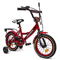 Велосипед дитячий 2-колісний 14" 211415 (RL7T) Like2bike Sky, бордовий, рама сталь, з дзвінком