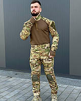 Штурмовая форма рубашка убакс штаны с наколенниками G3 2.0 мультикам (46 - 60р) рипстоп Армейский костюм