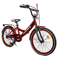 Велосипед дитячий 2-колісний 20" 212001 (RL7T) Like2bike Sky, бордовий, рама сталь, з дзвінком