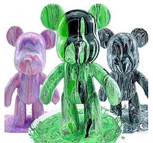 Флюїдне ведмежа Punk Fluid Bear Bearbrick з фарбами, набір для творчості зроби сам Diy 23 см 207574, фото 4
