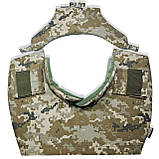 Балістичний захист шиї та ключиць "CLASS 2" | NATO STANAG 2920 V-50 = 750.60 м/с | Піксель ММ14 | Ukr shield, фото 4