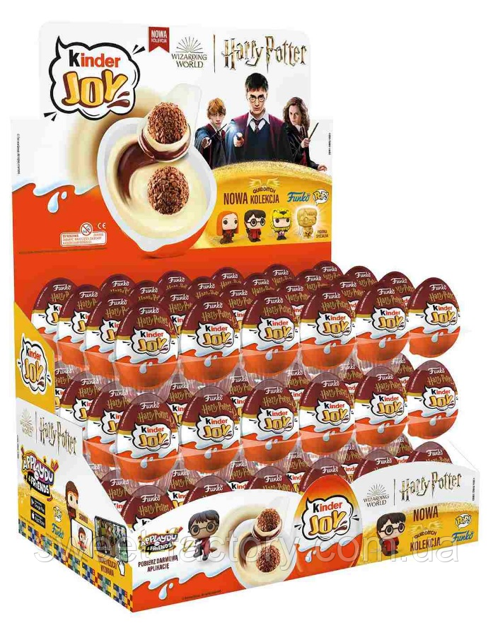 Упаковка Kinder Joy Funko Harry Potter Quidditch 72 шт 1440g