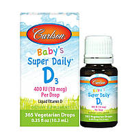 Витамины и минералы Carlson Labs Baby's Super Daily D3 400 IU, 10.3 мл EXP