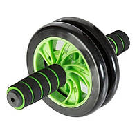 Ролик для пресса Double wheel Зеленый, отличный товар
