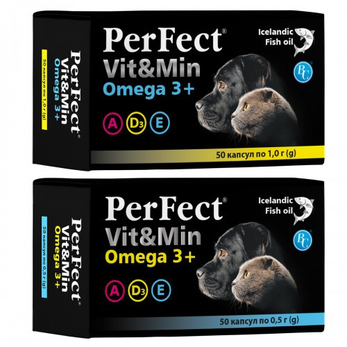 Добавка PerFect Vit and Min Omega3+ для собак та котів №50 по 1 г