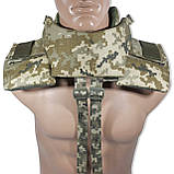Балістичний захист шиї та ключиць "CLASS 2" | NATO STANAG 2920 V-50 = 750.60 м/с | Піксель ММ14 | Ukr shield, фото 2