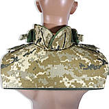 Балістичний захист шиї та ключиць "CLASS 2" | NATO STANAG 2920 V-50 = 750.60 м/с | Піксель ММ14 | Ukr shield, фото 5