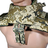 Балістичний захист шиї та ключиць "CLASS 2" | NATO STANAG 2920 V-50 = 750.60 м/с | Піксель ММ14 | Ukr shield, фото 7