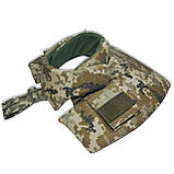 Балістичний захист шиї та ключиць "CLASS 2" | NATO STANAG 2920 V-50 = 750.60 м/с | Піксель ММ14 | Ukr shield, фото 10