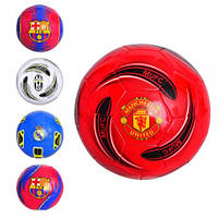 Мяч футбольный, размер 5, ПВХ 1,6 мм, 2 слоя, 32 панели, 300-320г, 5 видов, (клубы), EV3162