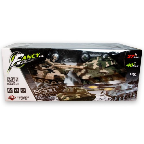 Набір іграшкових танків на радіокеруванні (на батарейках, 27 МГц, 40 МГц, ІФ лазер) HB-DZ03B, фото 1