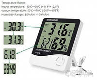 Метеостанция бытовая часы будильник гигрометр (влажность) термометр выносной датчик HTC-2! Salee