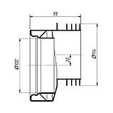 Фанова труба для унітаза ANIplast з випуском 115 мм W0410EU, фото 2