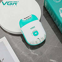 Женский эпилятор VGR для всего тела (беспроводной, с подсветкой, 18 пинцетов + USB зарядка)