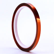 Термостійкий скотч каптоновий / довжина 33 м / ширина 6 мм