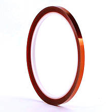 Термостійкий скотч каптоновий / довжина 33 м / ширина 3 мм