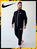 Спортивный костюм мужской весна-осень Nike Спортивный костюм найк черного цвета на манжетах