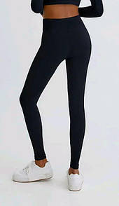 Жіночі молодіжні лосини з високою талією з рубчика, Лосіни в дрібний рубчик, Одяг для фітнесу