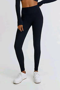 Демісезонні стягуючі лосини, Демісезонні жіночі лосини, Жіночі лосини з високою талією Чорний, L