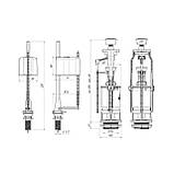 Наливний клапан для бачка унітаза ANIplast з нижнім підведенням 1/2" WC6550MEU, фото 2