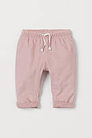 Брюки Mom вельветовые на подкладке для девочки H&M 0873012-001 092 см (18-24 months) Розовый