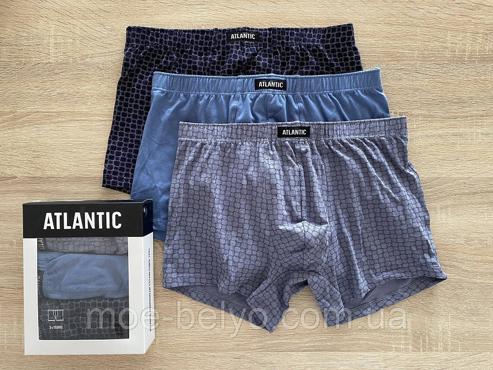 Труси чоловічі боксерки шорти атлантік atlantic 3MH-193 набір 3 шт