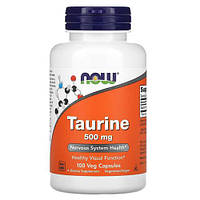 NOW Taurine 500 mg 100 капс EXP