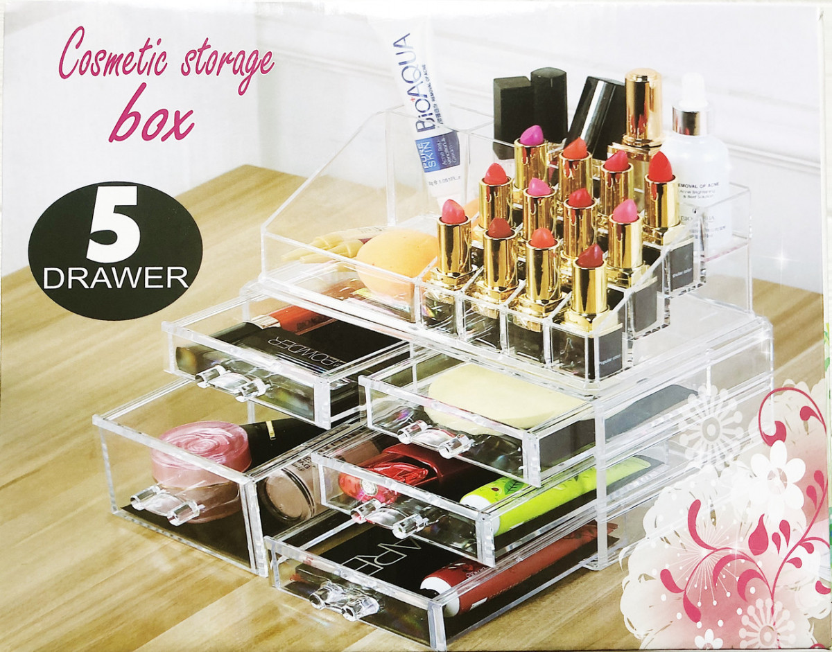 Органайзер Cosmetic Storage Box для зберігання косметики та аксесуарів на 5 відділень, Топовий