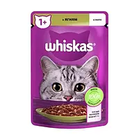 Вологий корм для котів Whiskas з ягням у желе, 85 г