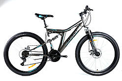 Підлітковий спортивний велосипед AZIMUT Blackmount 24 GFRD сіро-синій