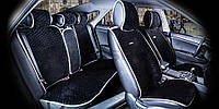 Накидки на сидения CarFashion Мoдель: CITY PLUS Черный- серый (22472)
